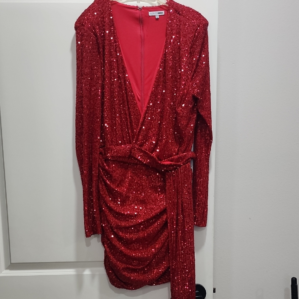 Red Sequin Dress